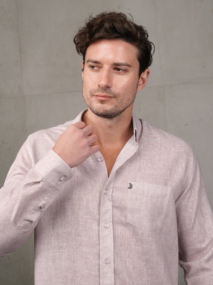 Caffee Linen Plain Shirt