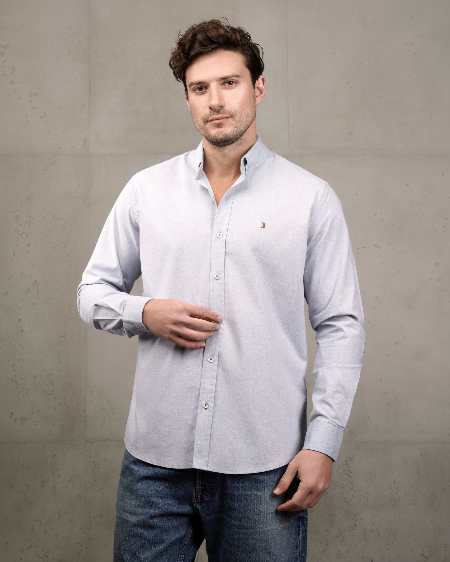 Light Grey Classic Cotton Shirt