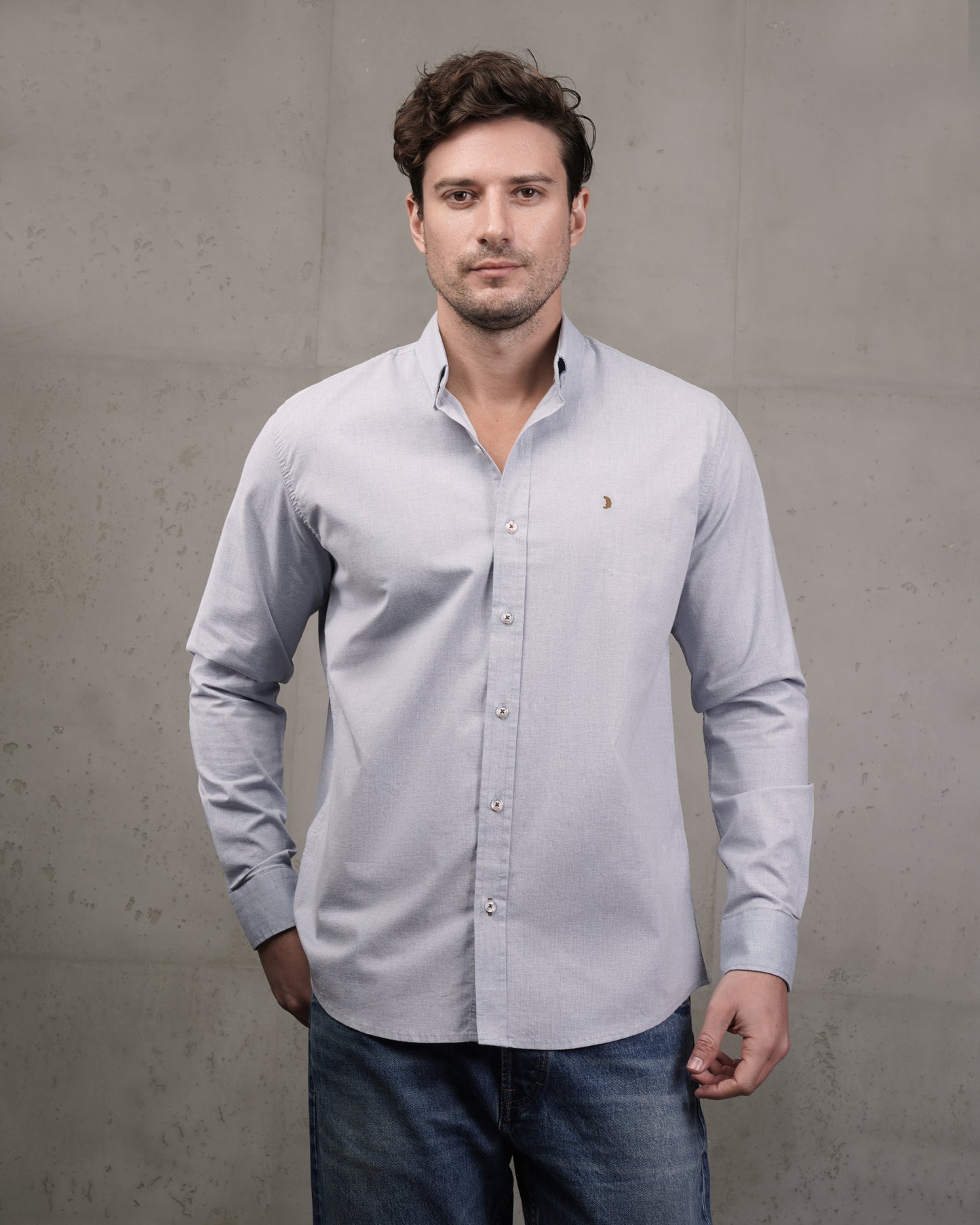 Light Grey Classic Cotton Shirt