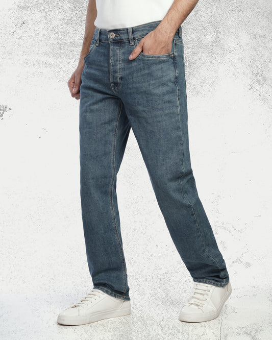Mid Wash Blue Denim Jeans
