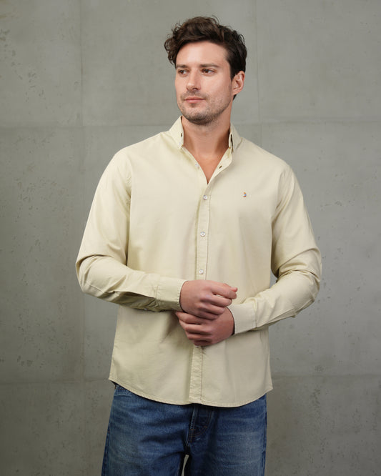 Beige Oxford Cotton Shirt