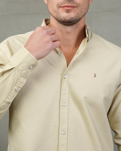 Beige Oxford Cotton Shirt