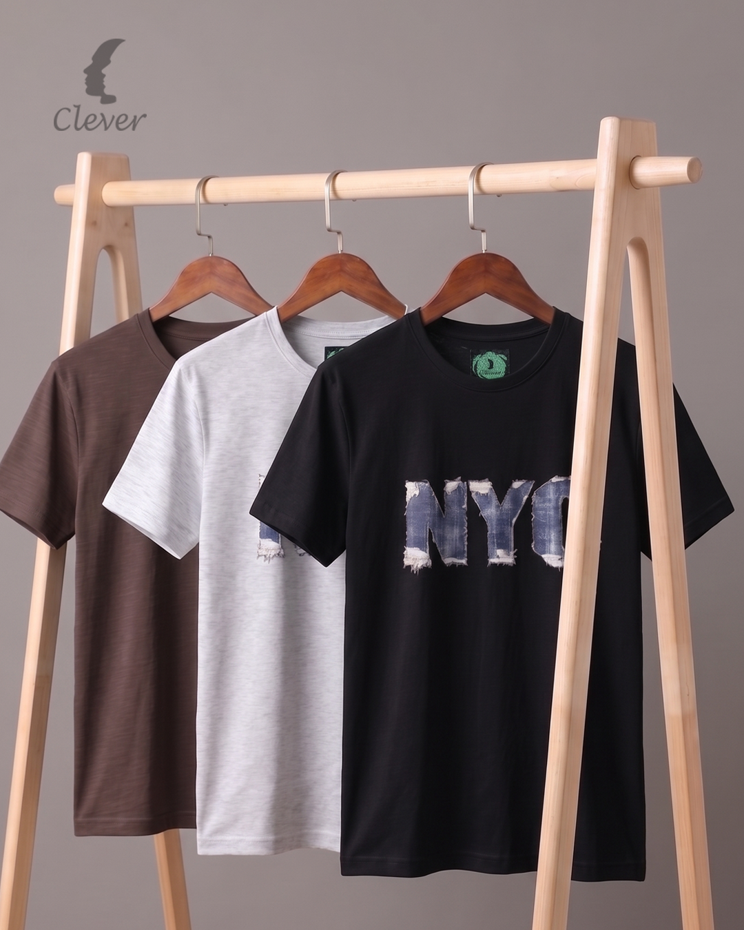 Brown Over Size Printed Cotton T-Shirt