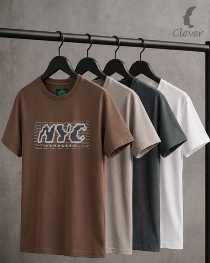 White Over Size Printed Cotton T-Shirt