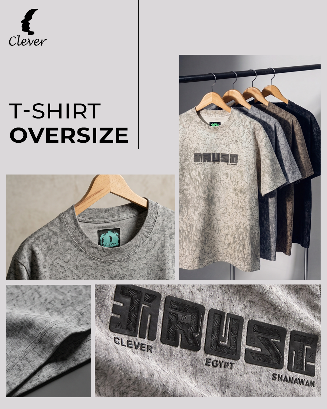 Chanie Printed Over Size Round Cotton T-Shirt